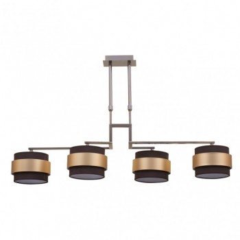 Distribuidor - Lâmpadas Diversas | Lâmpadas Modernas | LAMPARA 4AA BREMEN CUERO/MARRON-ORO 4XE14 REGX92X25 CM Ref: 066454014